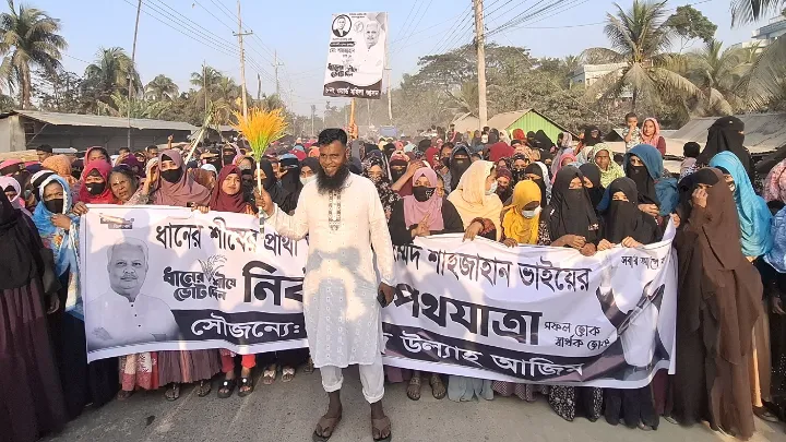 নোয়াখালীতে ধানের শীষের পক্ষে নির্বাচনী পথযাত্রা